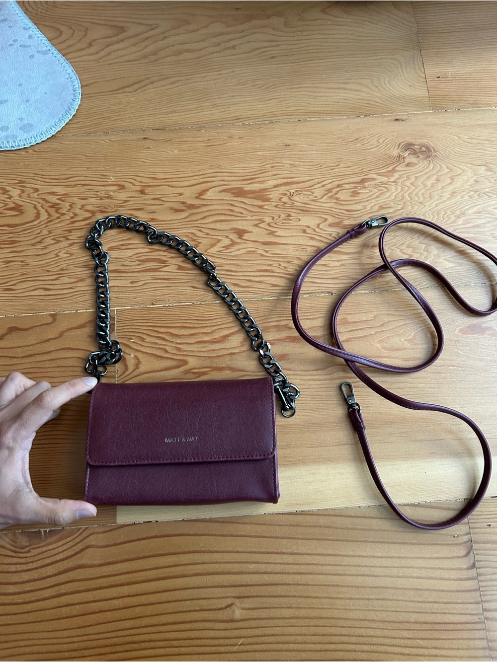 New Matt & Nat Burgundy mini purse